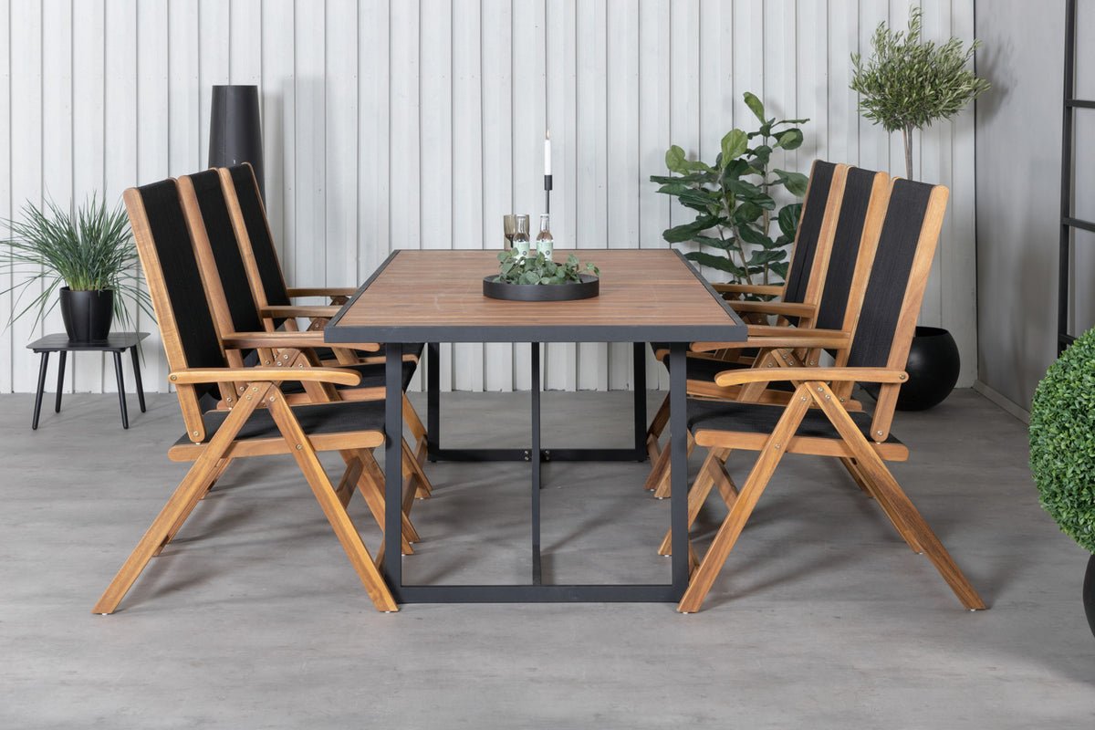 2er Set - Gartenstuhl George aus Akazie/Polyester