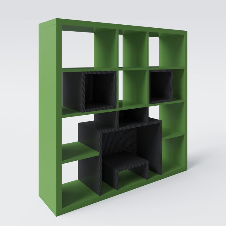 Minecraft Bücherregal „Creeper Cubes“ – mit 12 Fächern & Pixel-Design