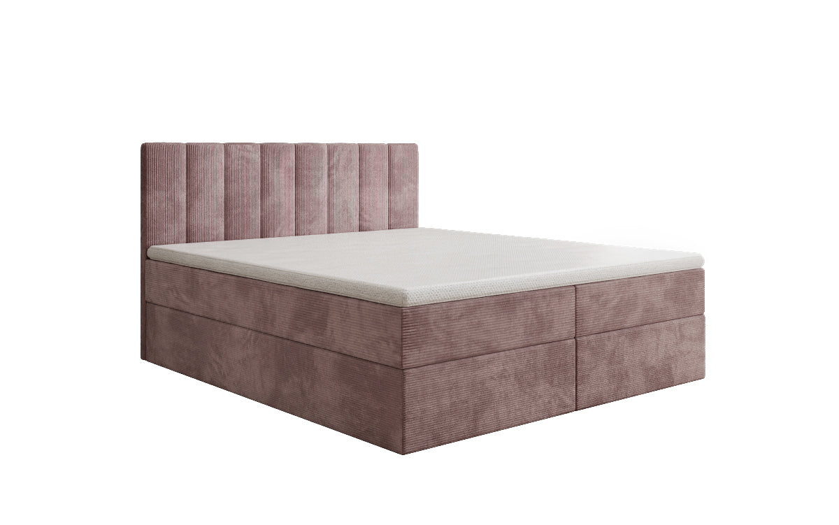 Boxspringbett Sofia in Cord mit Stauraum