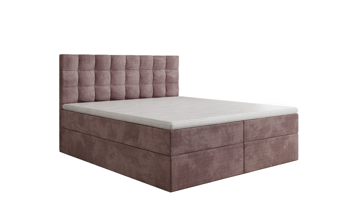 Boxspringbett Como in Cord mit Stauraum
