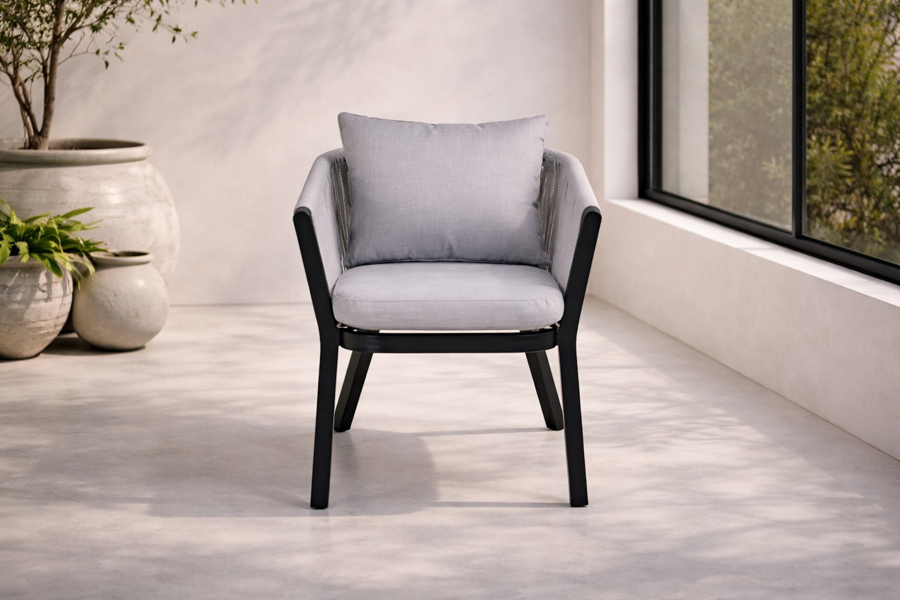 2er Set - Gartenstuhl Myria aus Metall/Polyester