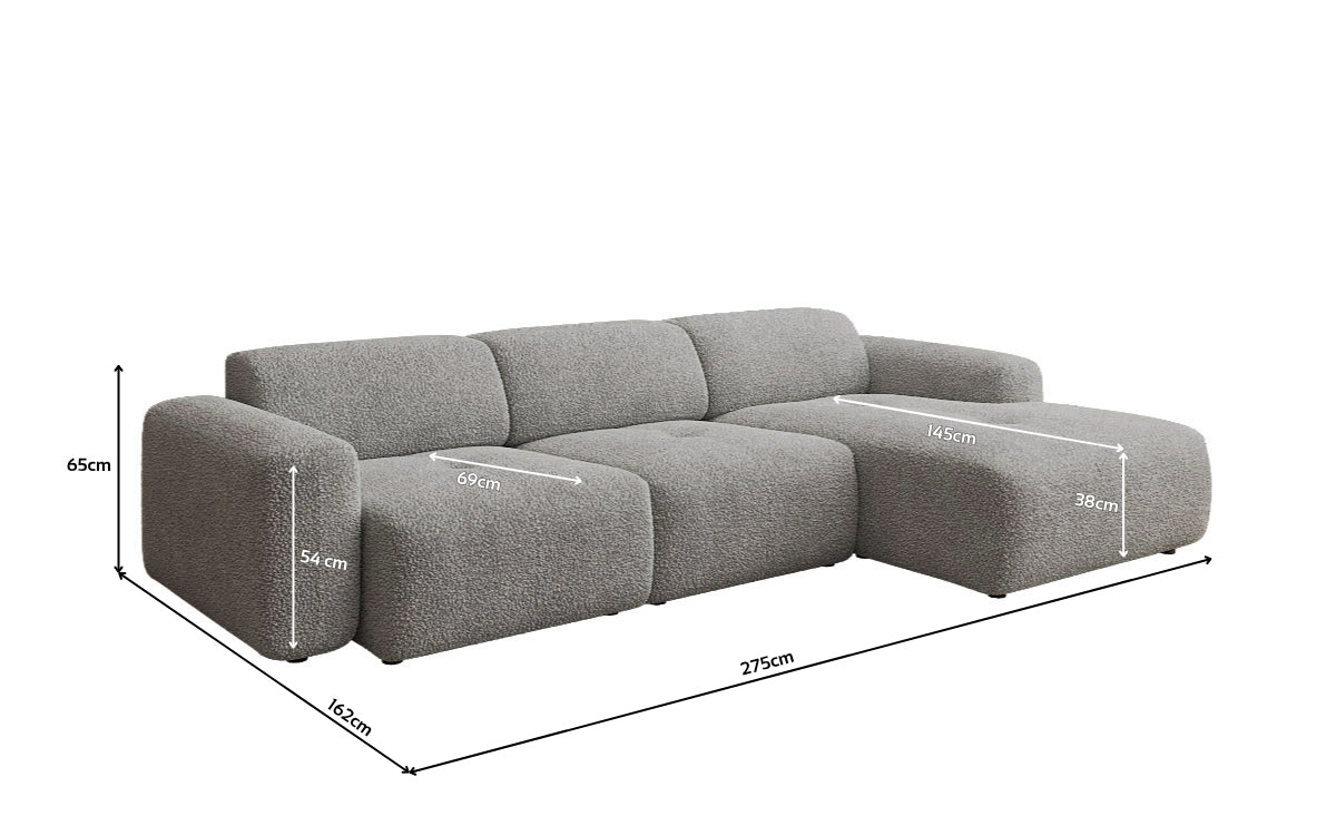 Designer L Sofa Calm in Bouclé