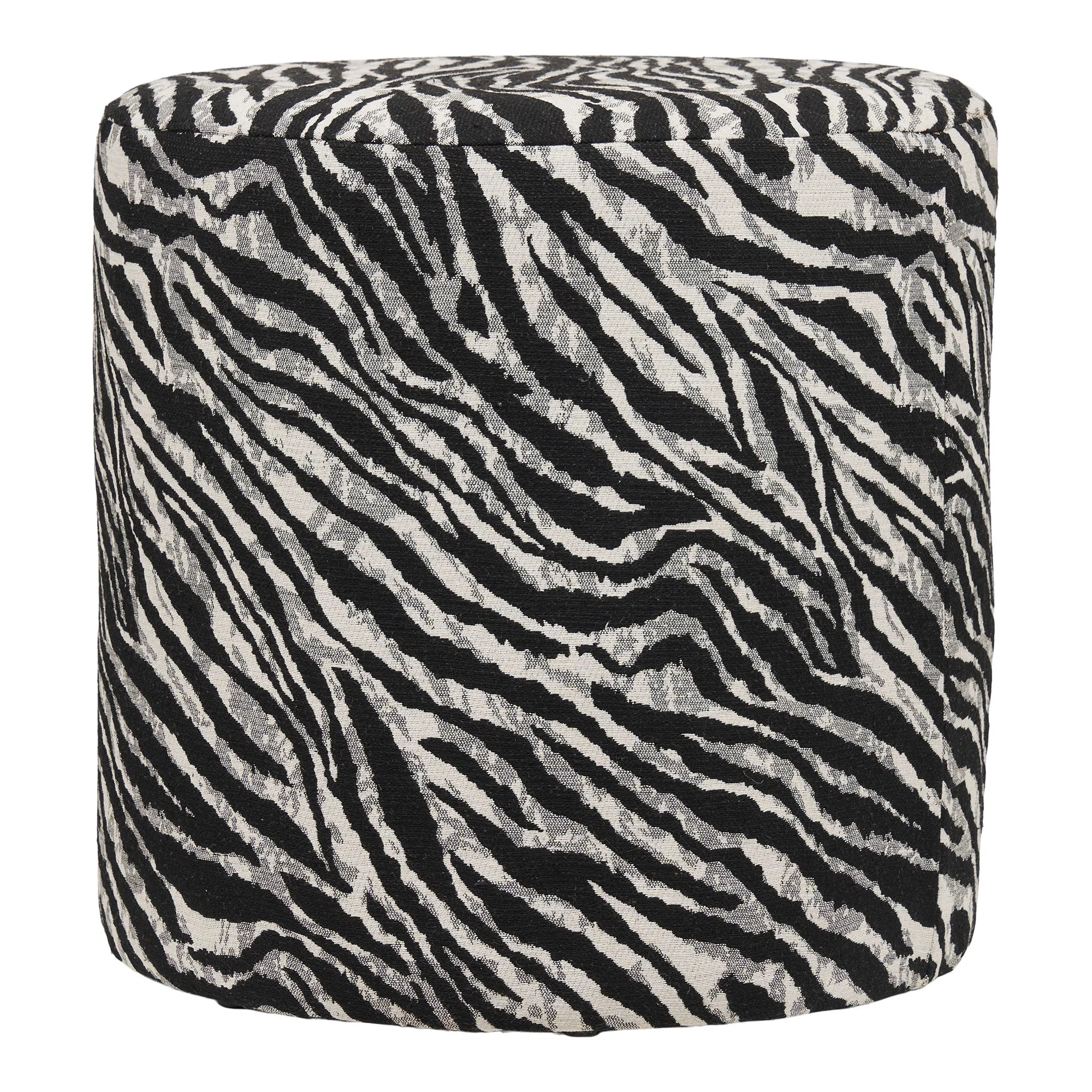 Beistellhocker Kim - in Zebraoptik
