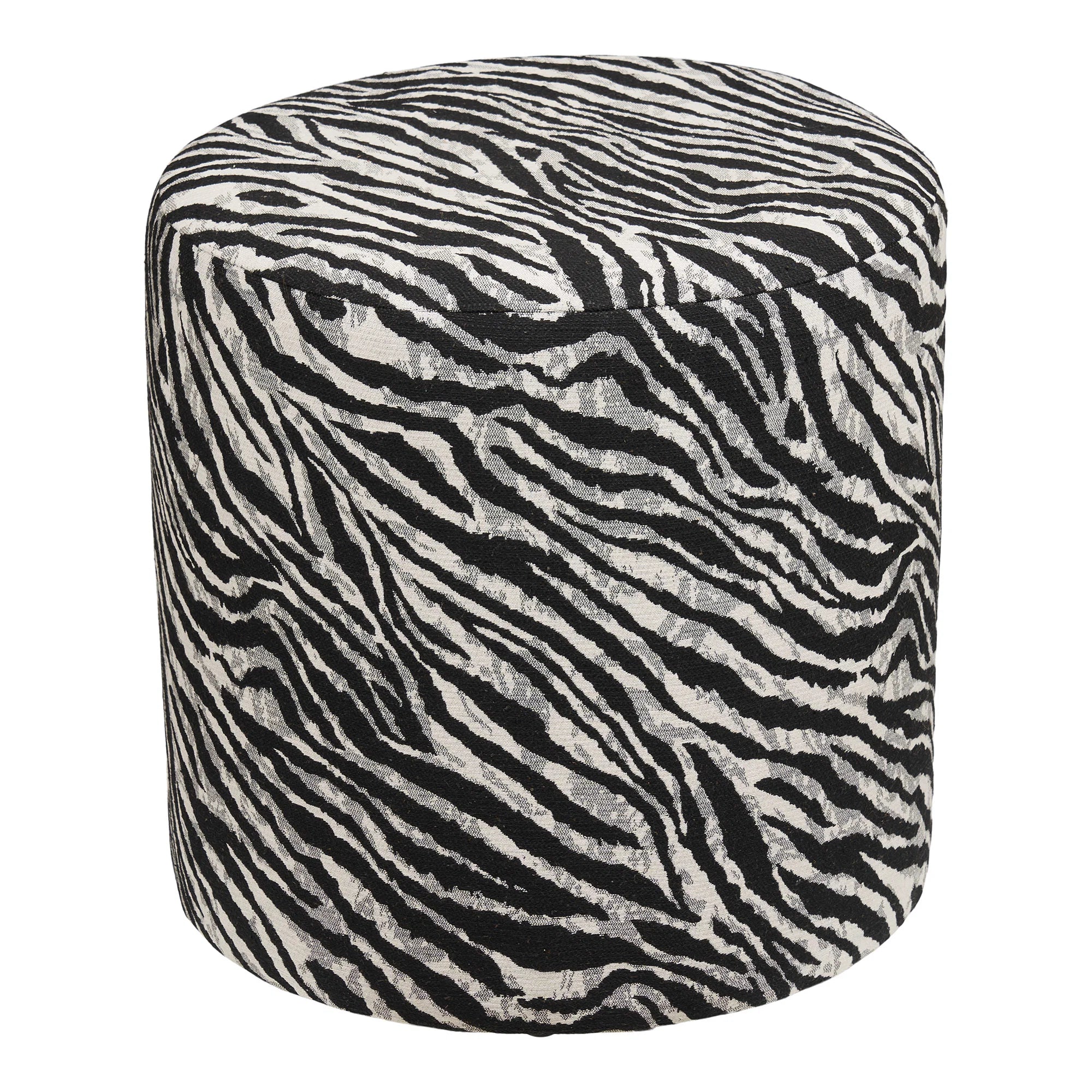 Beistellhocker Kim - in Zebraoptik