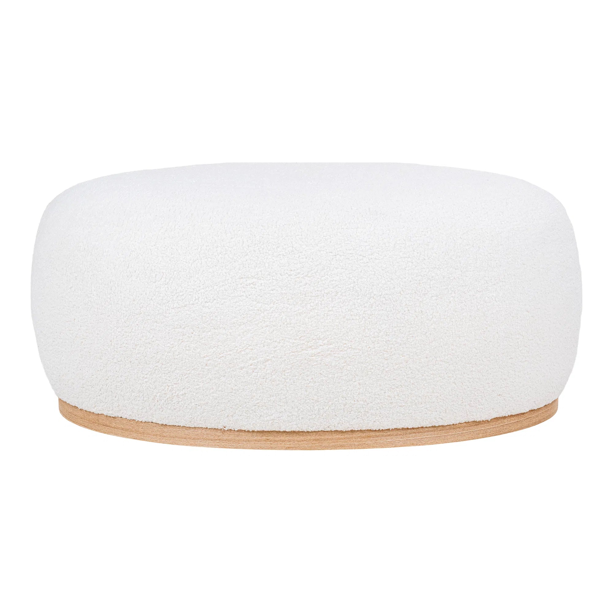 Beistellhocker Versailles Bouclé Weiß