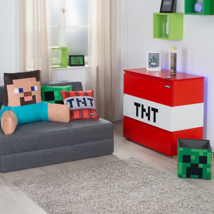 Minecraft Lesekissen „Steve“ – Relaxkissen mit Rücken- & Armstütze