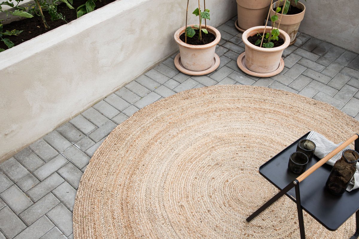 Teppich Palin – rund in Naturfarbe aus Jute