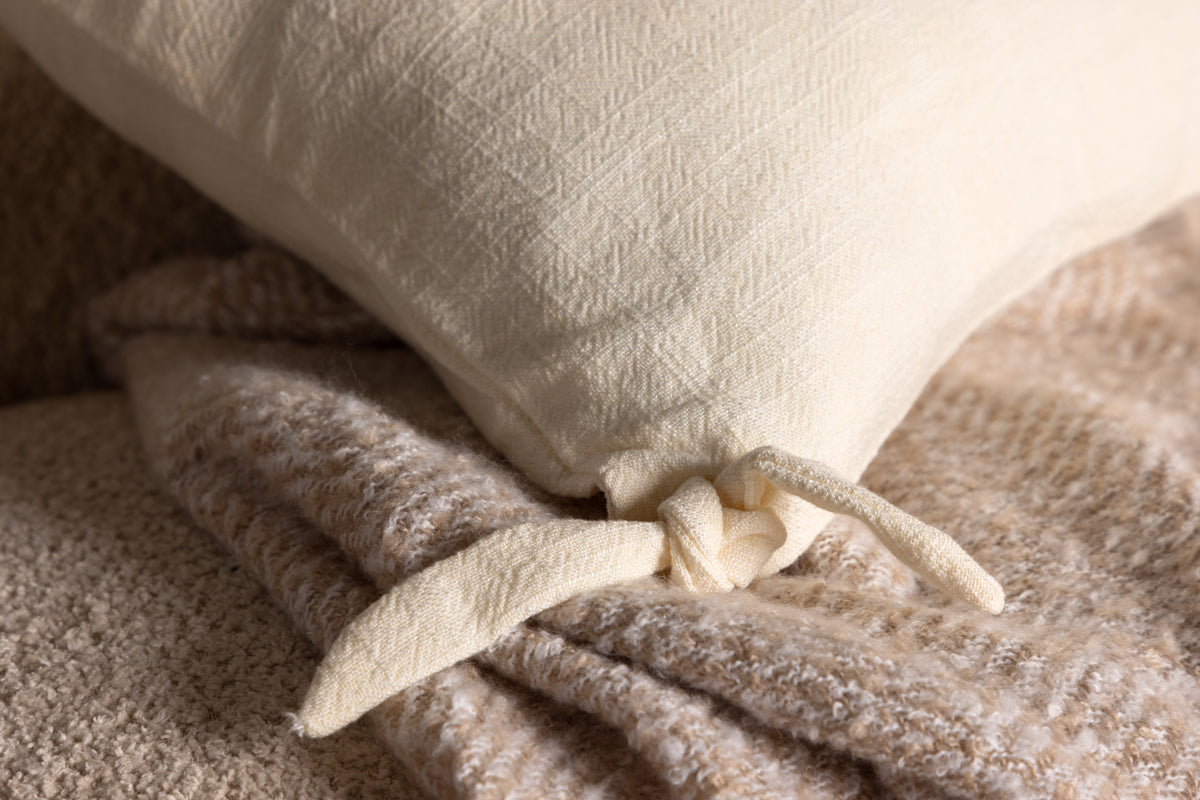 Kissenbezug Ambiente - 40x40 cm in Beige, Dunkelgrau und Weiß