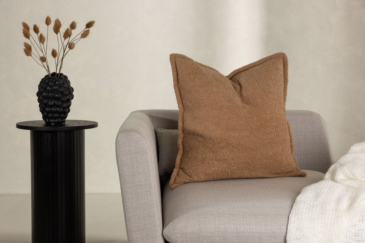 Kissenbezug Nature - 60x60 cm in Beige, Braun und Dunkelgrün