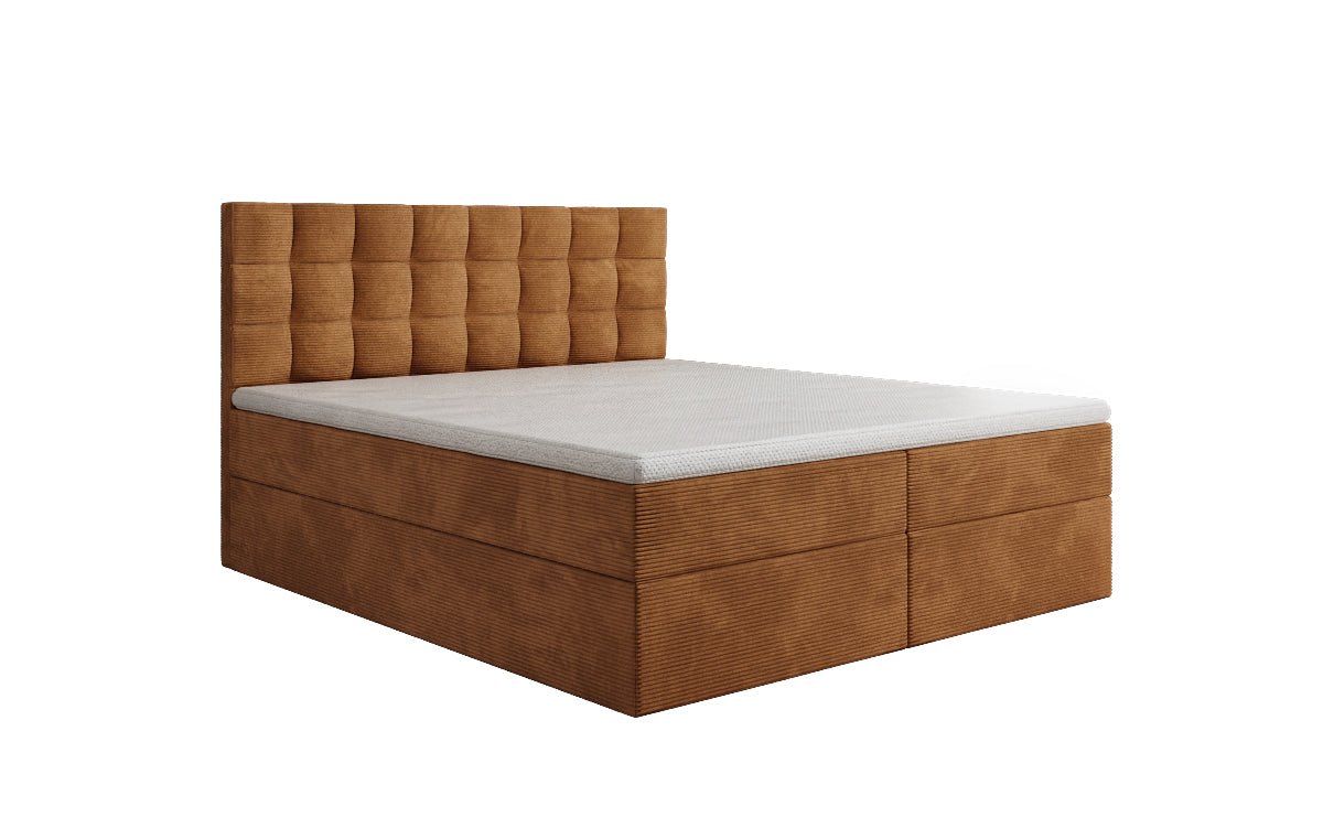 Boxspringbett Como in Cord mit Stauraum