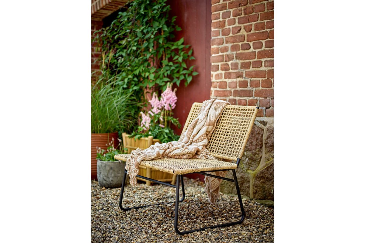 Überwurfdecke Malia- Braun, aus recycelter Baumwolle