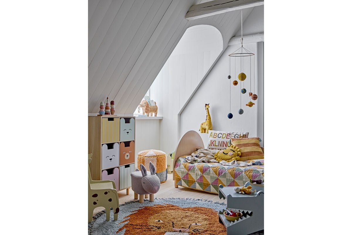 Kinder-Bücherregal „Linus“ mit Schubladen – Buntes Design