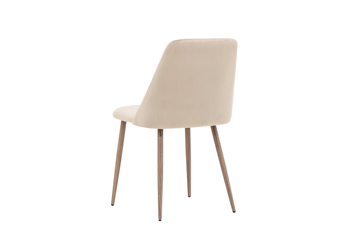 2er Set - Stuhl Liora aus weichem Polyestersamt