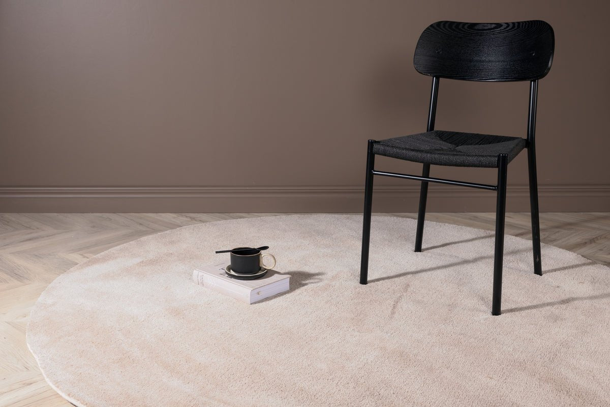 Teppich Vasia – rund mit Glanzoptik aus Polyester