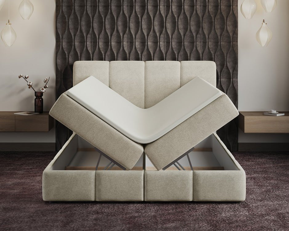 Boxspringbett Venedig Samt mit Stauraum