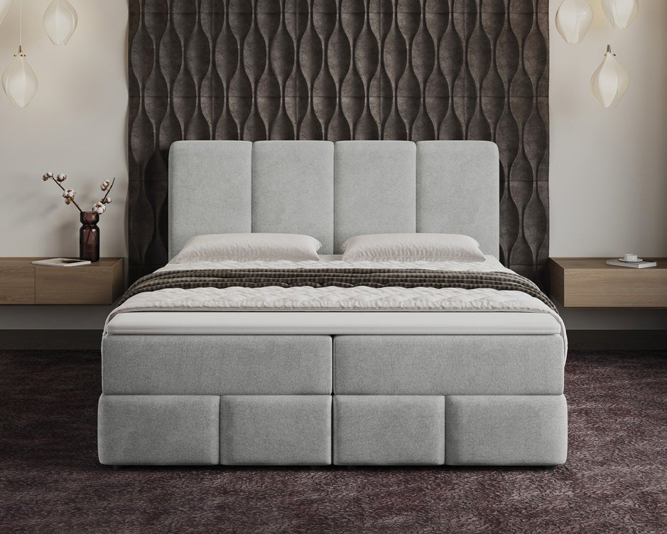 Boxspringbett Venedig Samt mit Stauraum