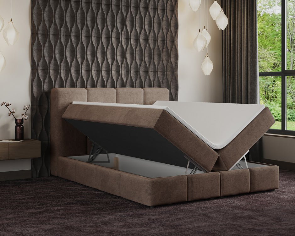 Boxspringbett Venedig Samt mit Stauraum