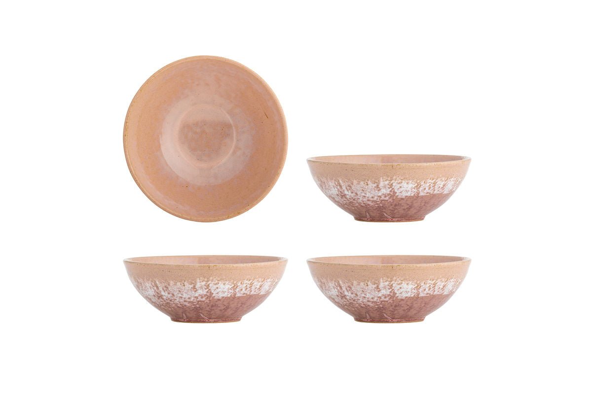 Schalen Maddy – Reaktive Glasur in Rosétönen (4er-Set)