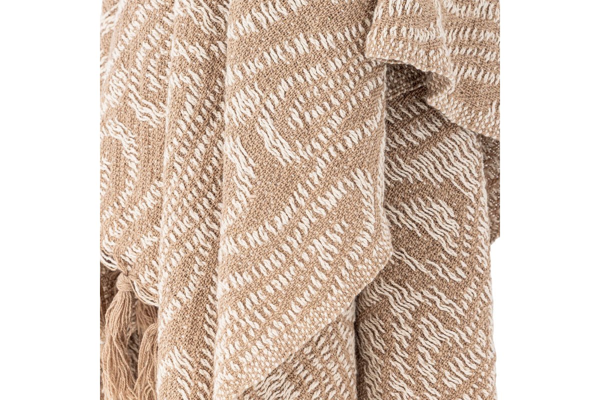 Tagesdecke Sanda – Organisches Muster in Braun