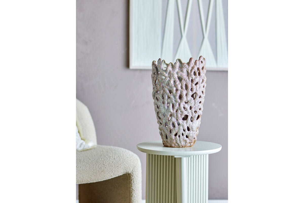 Vase „Flecht“ – aus Steingut