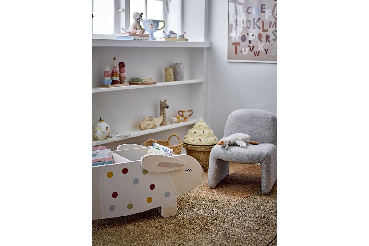 Kinderstuhl „Noah“ – Grau, gepolstert mit Stoffbezug