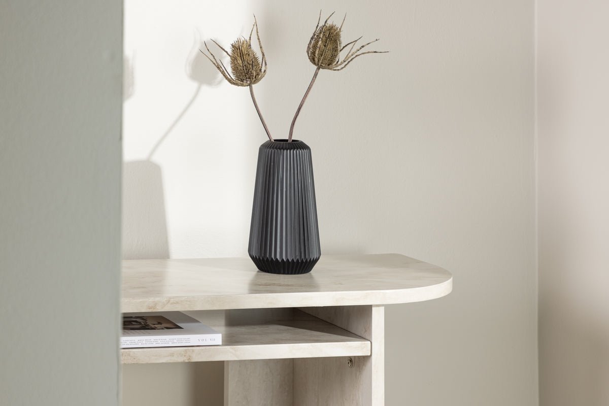 Beistelltisch Linda – in Beige mit Marmoroptik