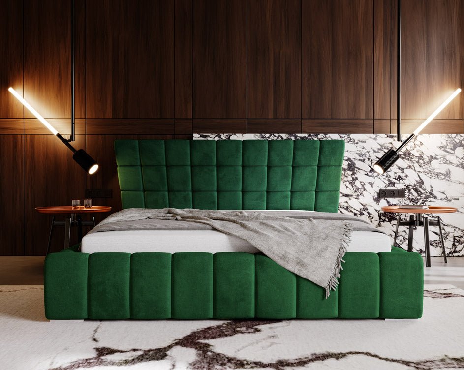 Designer Upholstered Bed Adore in Velvet with Storage