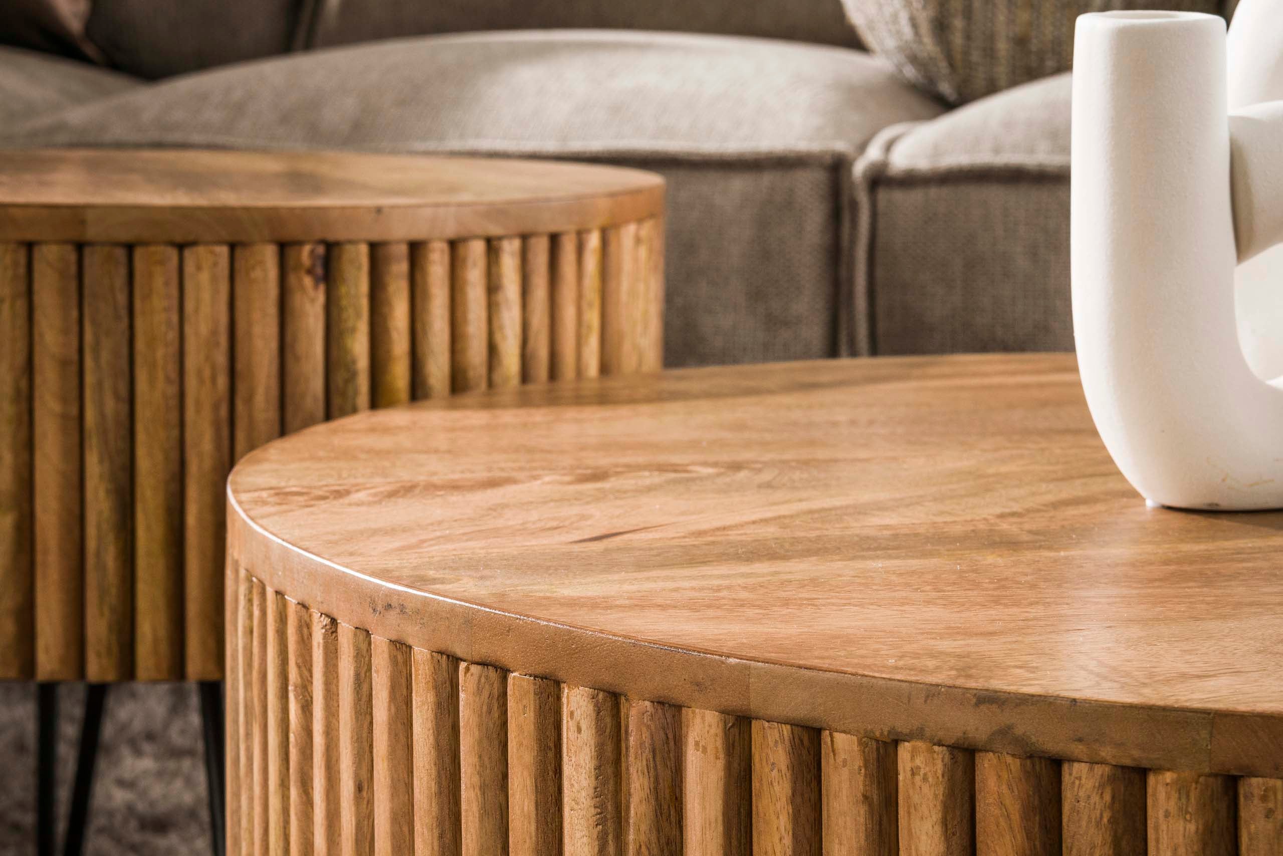 Couchtisch Duna - 2er Set aus Mangoholz