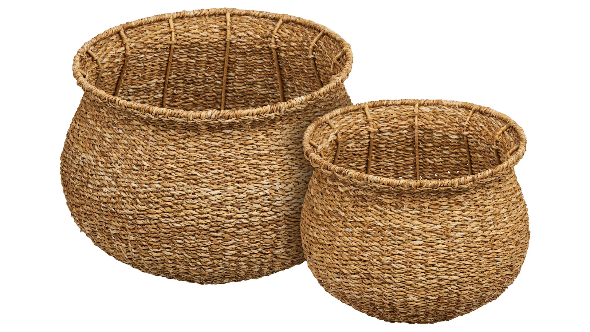 2er Set Körbe Medelin - aus Polyester und Holz
