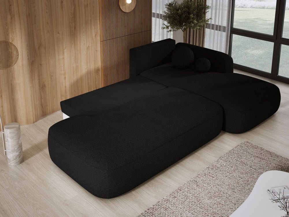 Designer Sofa Babu Bouclé mit Schlaf- und Klappfunktion