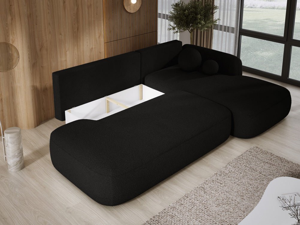 Designer Sofa Babu Bouclé mit Schlaf- und Klappfunktion