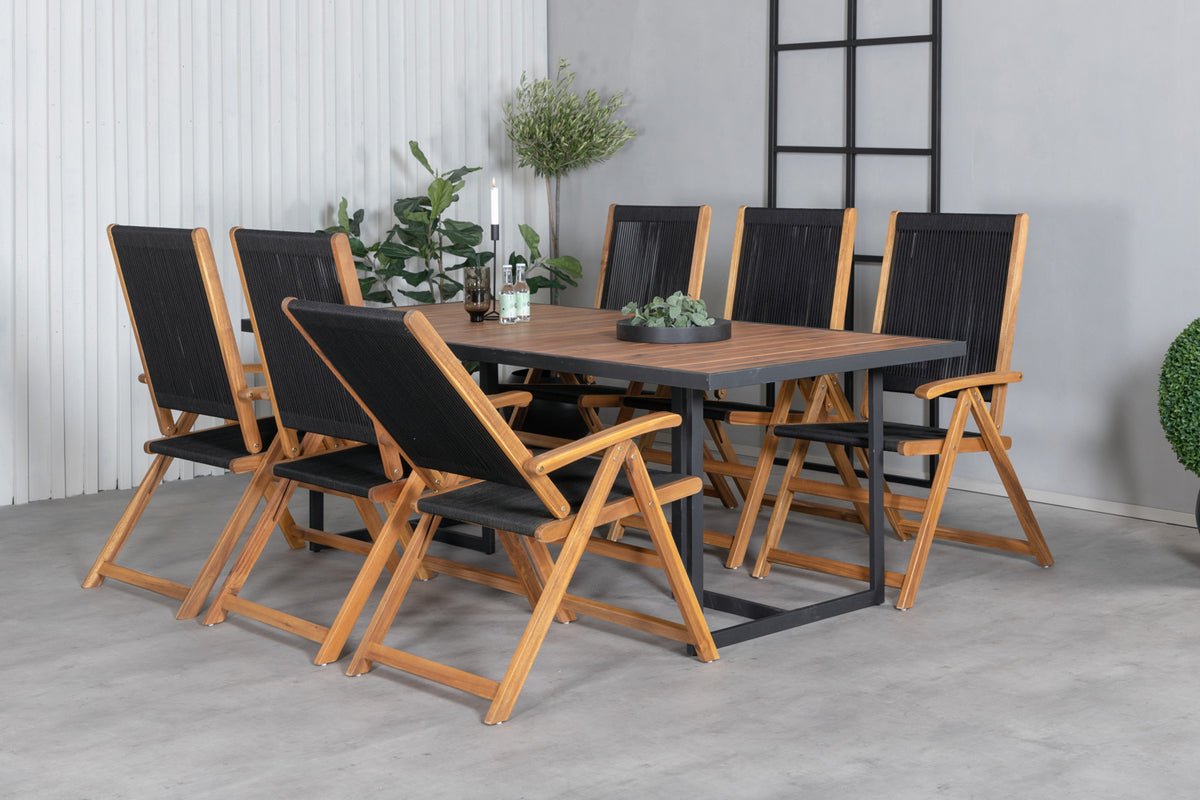 2er Set - Gartenstuhl George aus Akazie/Polyester