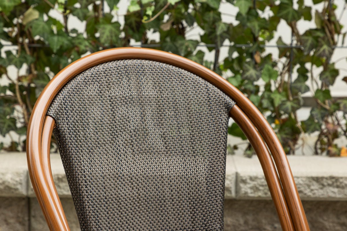 2er Set Gartenstuhl Niva - ein braun-schwarzer Stuhl aus Aluminium