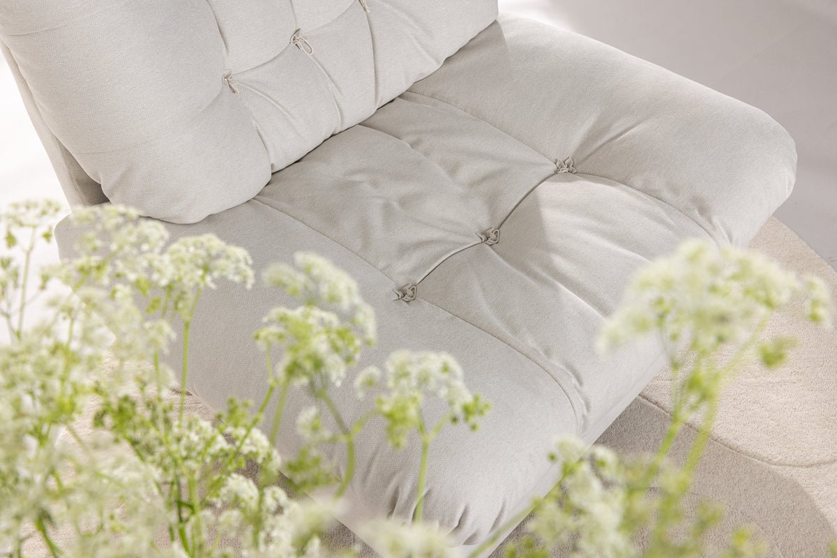 Sessel Florenz - mit cremeweißem Polyesterbezug