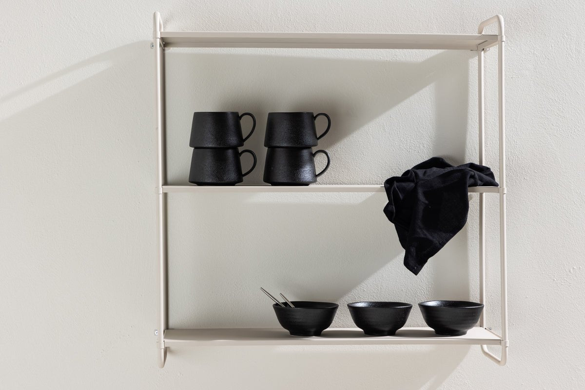 Wandregal Lyon – Wandregal in Beige oder Schwarz, klein & groß