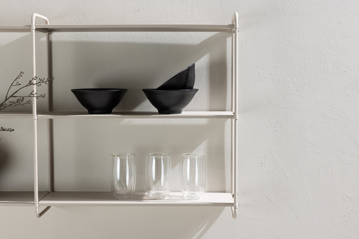 Wandregal Lyon – Wandregal in Beige oder Schwarz, klein & groß