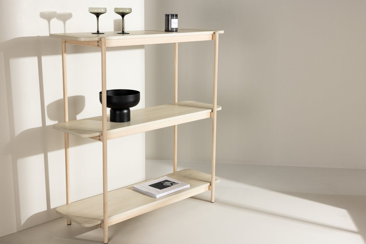 Regal Heim – 3-Etagen Regal in Whitewash