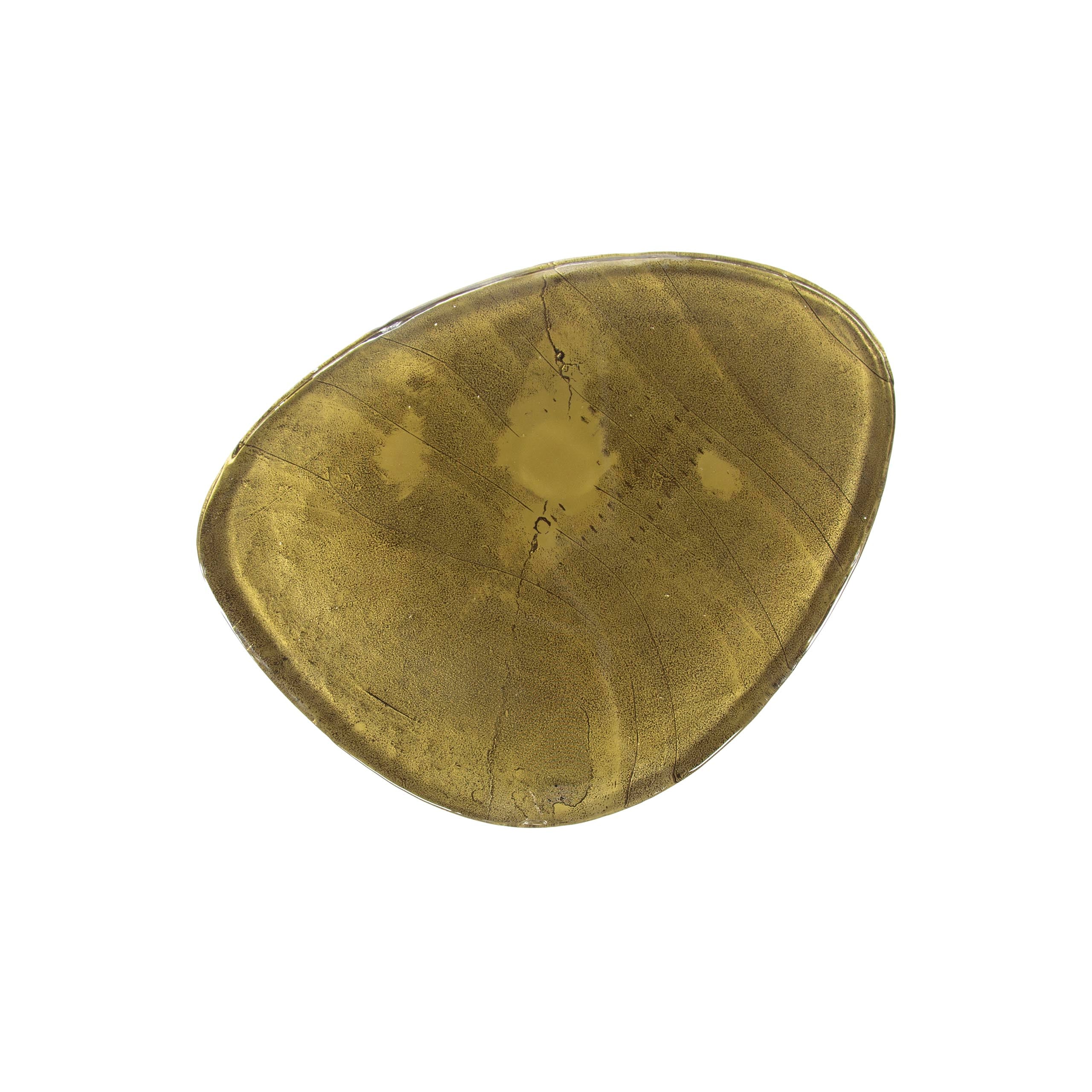 Couchtisch Elysium - Größe M in Antikkupfer oder Antikgold mit Gussglas