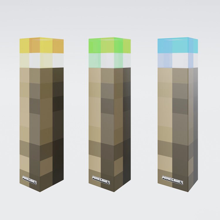 Minecraft LED-Fackel mit Wandhalterung – Aufladbar & original Pixel-Design