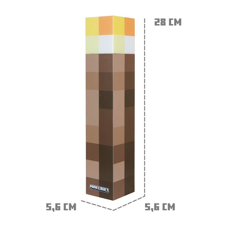 Minecraft LED-Fackel mit Wandhalterung – Aufladbar & original Pixel-Design
