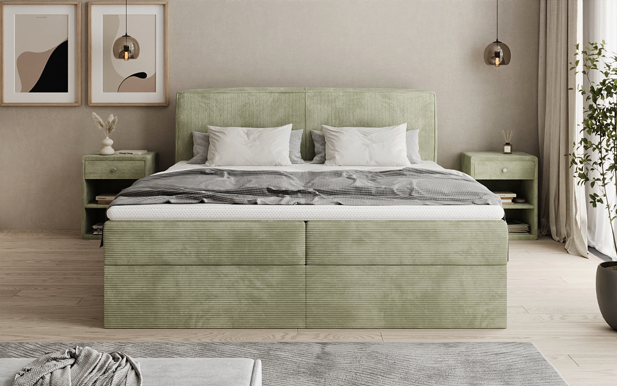 Boxspringbett Marea in Cord mit Stauraum