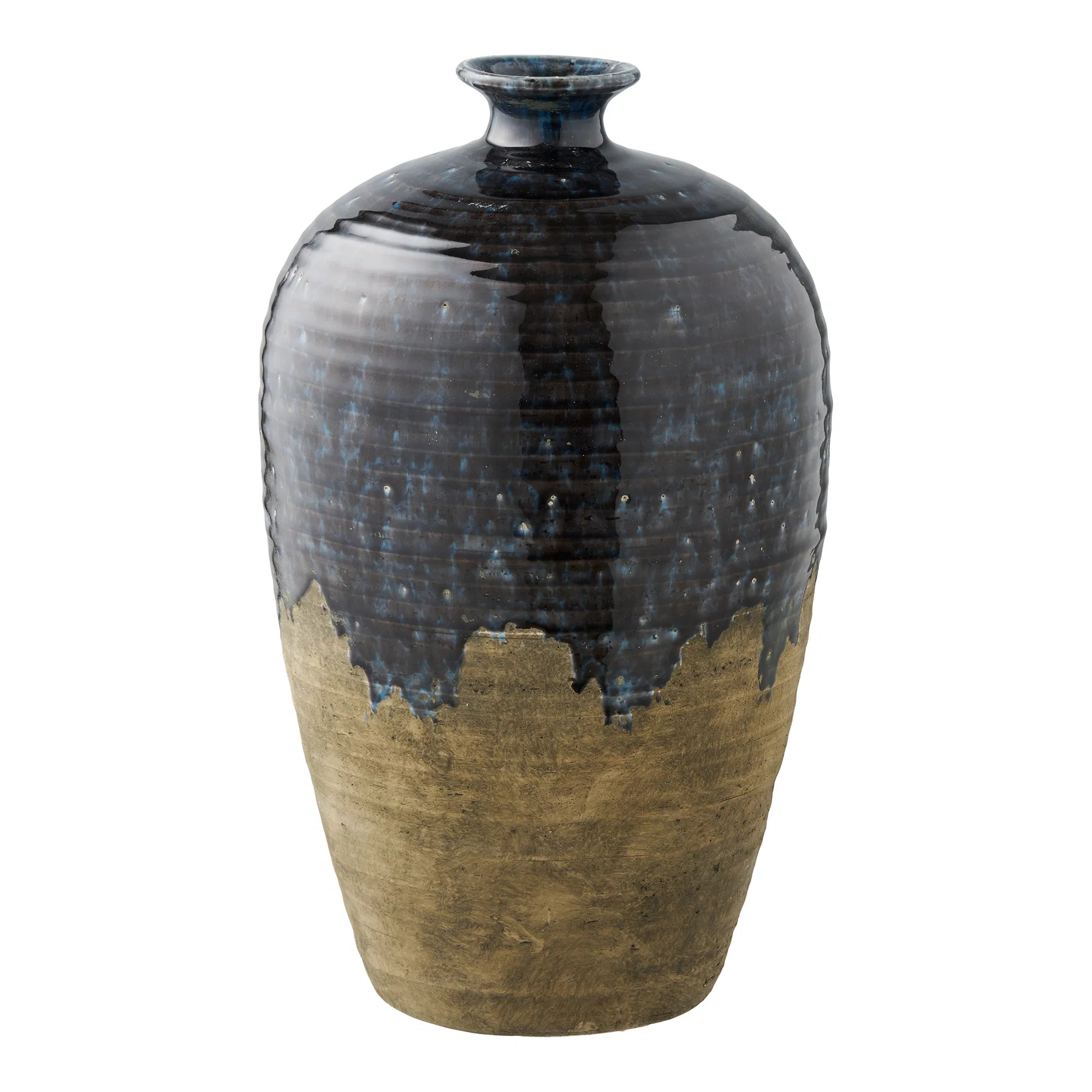 Vase Serevia – edle Keramikvase in Dunkelblau