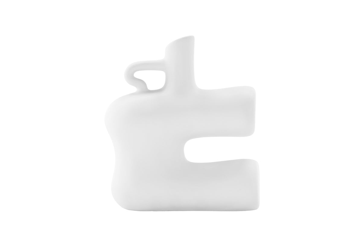 Vase Calvera 19 cm – Skulpturales Designobjekt in Weiß oder Schwarz