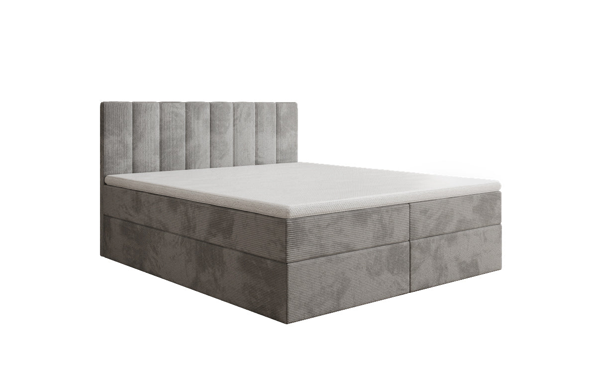 Boxspringbett Sofia in Cord mit Stauraum