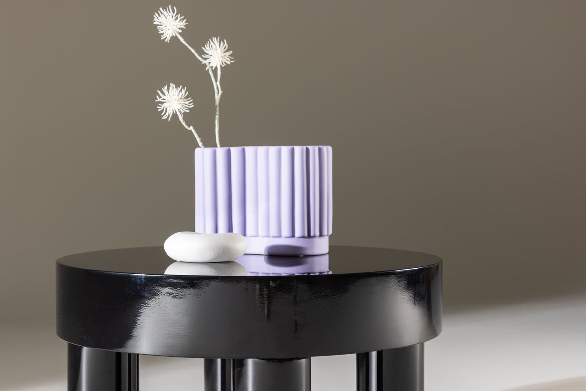 Couchtisch/Beistelltisch Maron - in glänzendem Schwarz