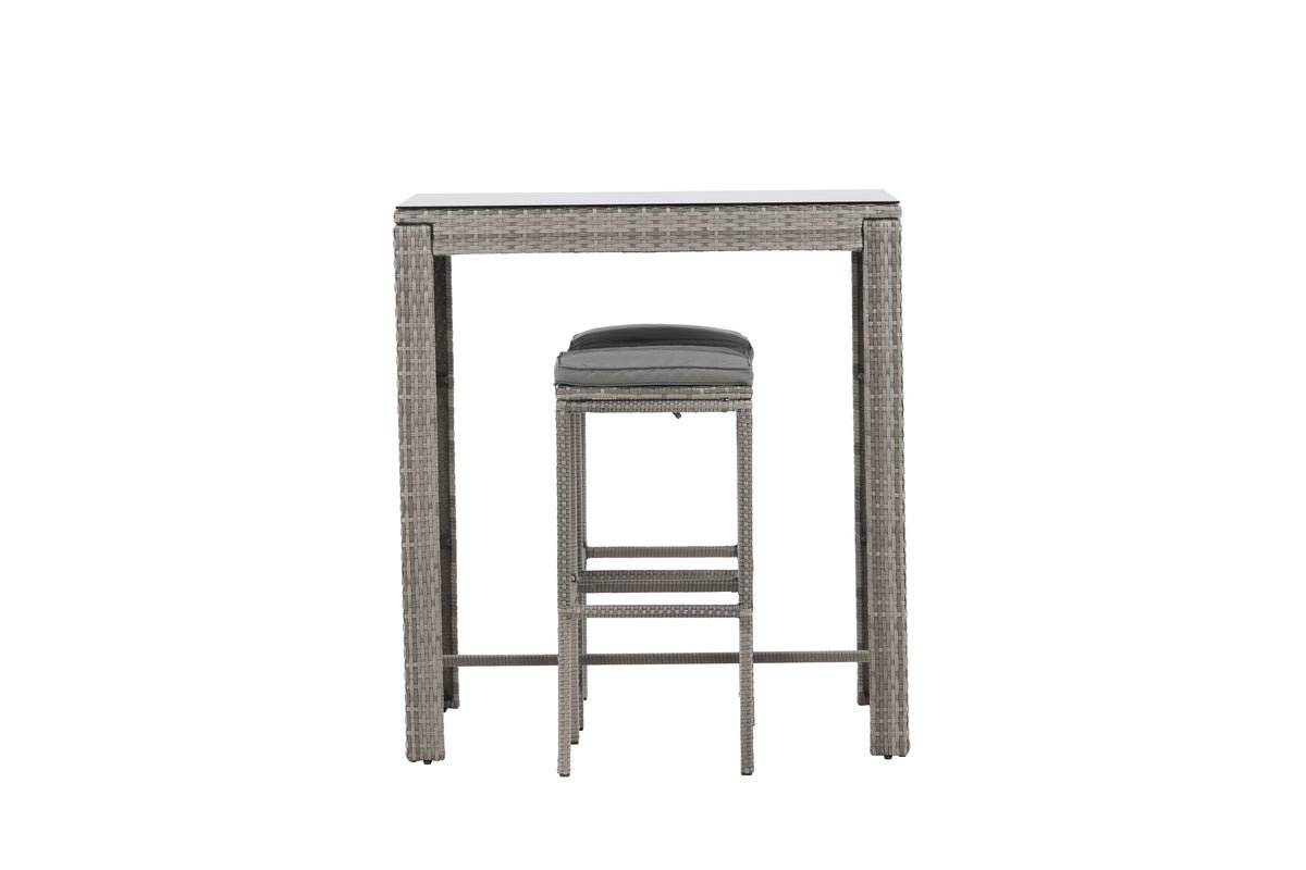 Gartenstuhl Henry - aus Rattan in Grau