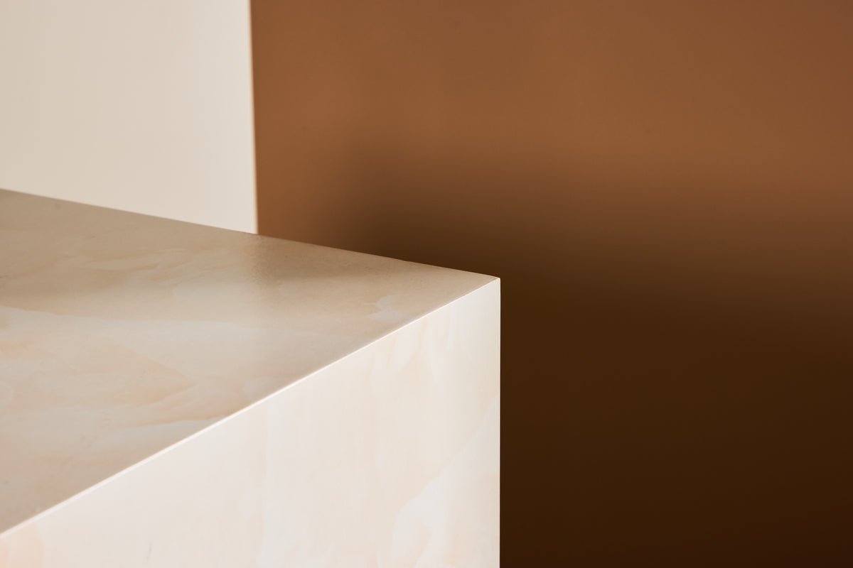 Couchtisch/Beistelltisch Nivara – Würfel mit außergewöhnlicher Optik