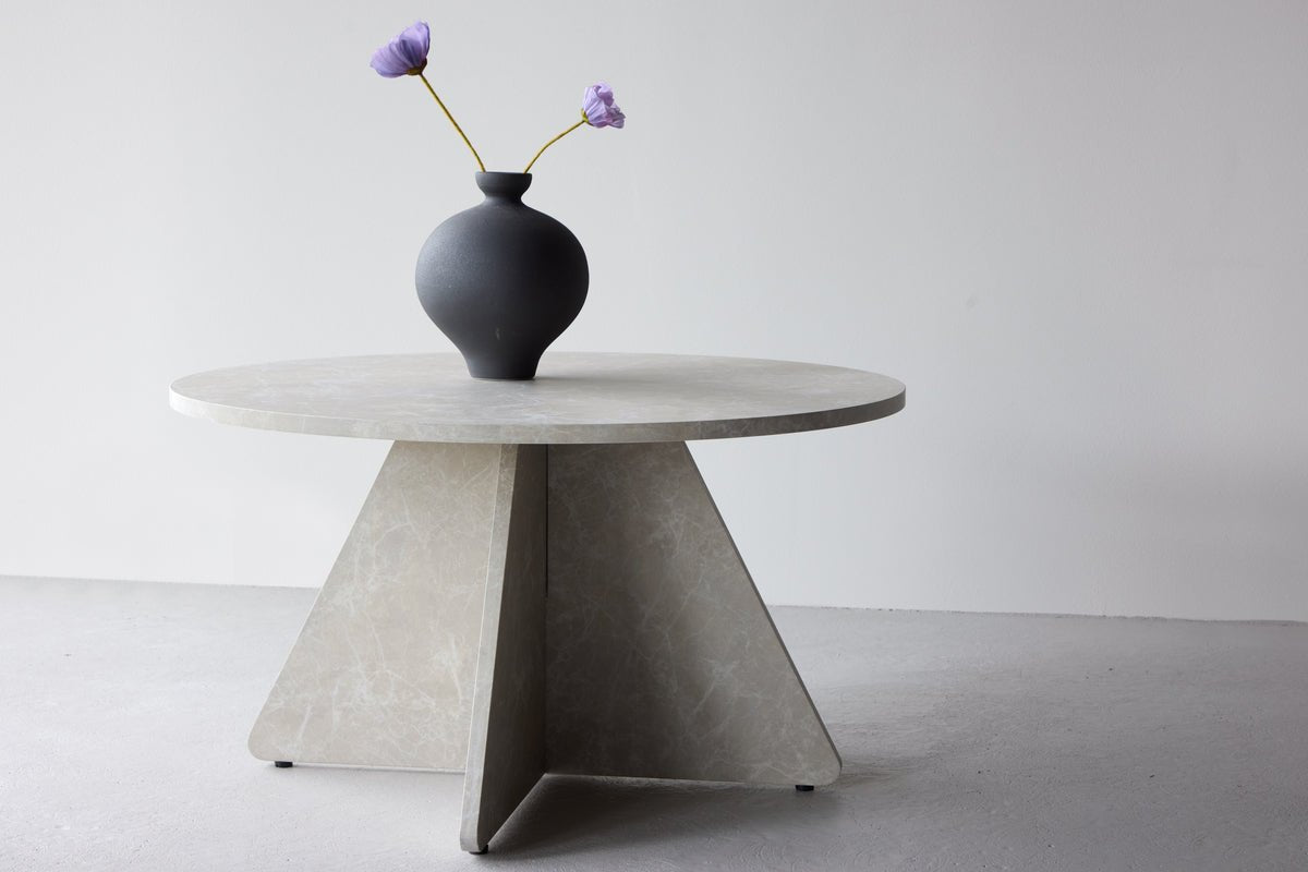 Couchtisch Navaro - Rundtisch in sanftem Beige