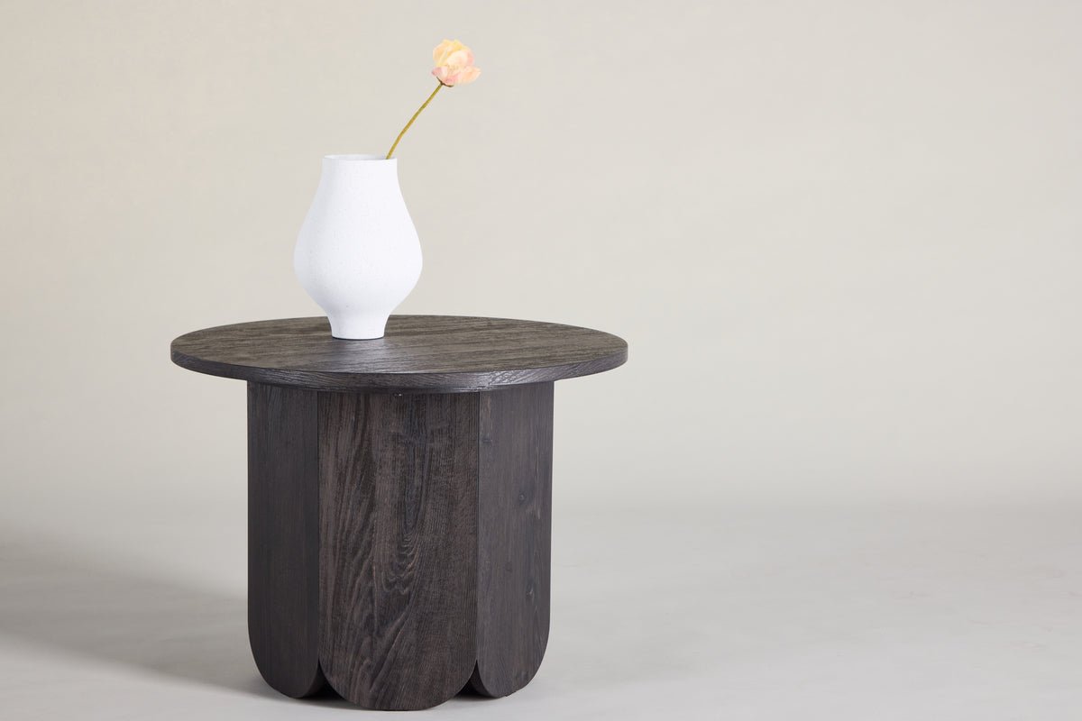 Couchtisch Keralo - stylischer Rundtisch in Holzoptik