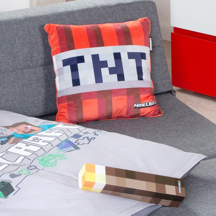 Minecraft Dekokissen „TNT Plush“ – mit Füllung & Samtoptik